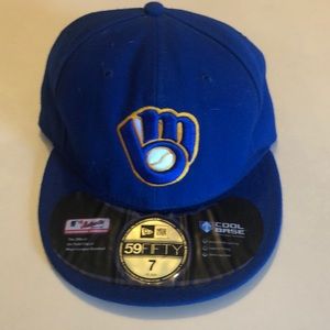 Milwaukee Brewers 59FIFTY Size 7 Flat Bill Hat